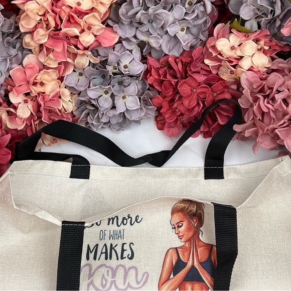 Eco-Friendly Yoga Mama with Little One Folding Tote Bag - Picture 11 of 14